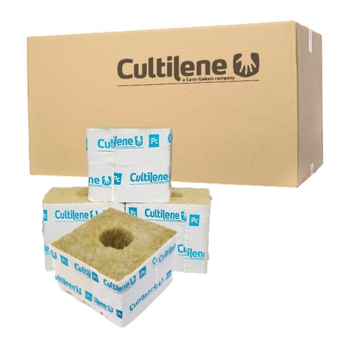 Cultilene 10x10x6,5cm, Ø40/35mm kубчета за покълване от каменна вата (276 бр./Кутия) Cultilene 10x10x6,5cm, Ø40/35mm kубчета за покълване от каменна вата (276 бр./Кутия)