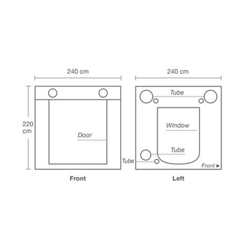Гроубокс HOMEbox Ambient Q240+ 240x240x220cm Гроубокс HOMEbox Ambient Q240+ 240x240x220cm