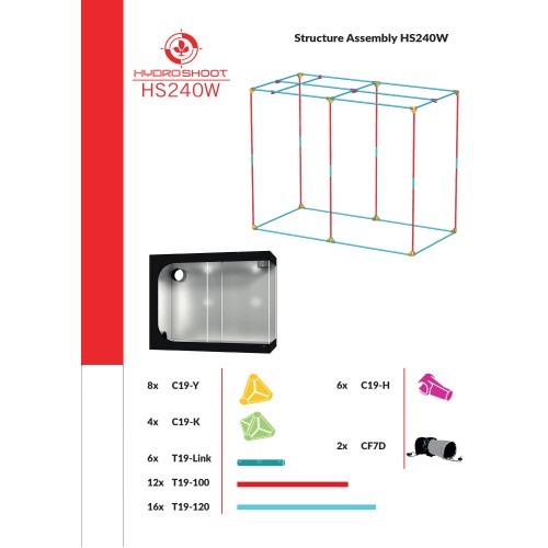 Growbox Secret Jardin Hydro Shoot 240W 238x120x200cm Growbox Secret Jardin Hydro Shoot 240W 238x120x200cm