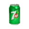 Lime Seven Soft drink can 330ml, with liquid