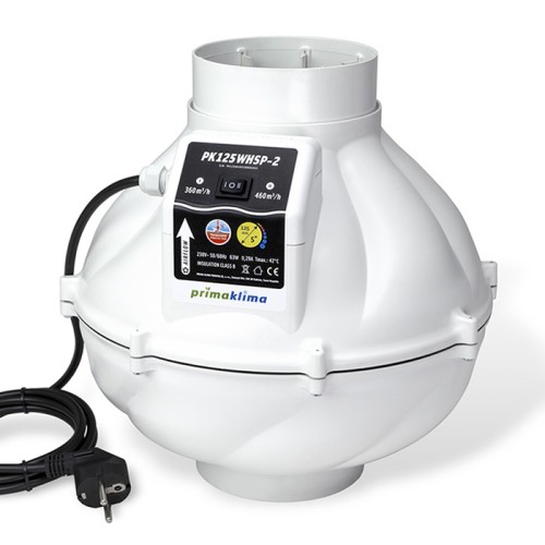 Вентилатор PK125WHSP-2 2-скоростен Ø125mm 460m3/h Вентилатор PK125WHSP-2 2-скоростен Ø125mm 460m3/h